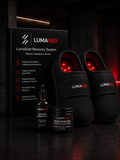 LumaSole Recovery System Red Infrared Light Therapy Slippers for Feet Pain Relief