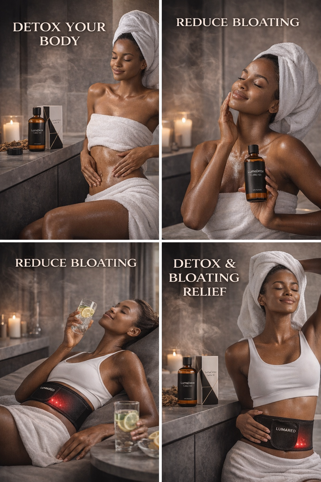 LumaDetox Red Light Therapy Belt and Castor Oil Detox Recovery System