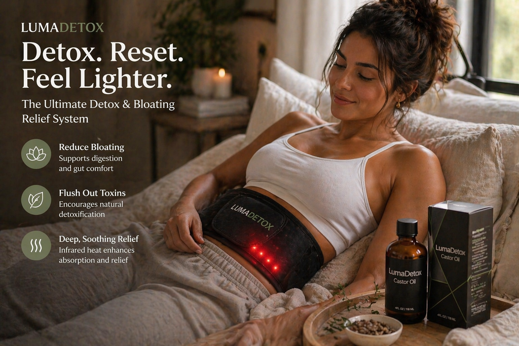 LumaDetox Red Light Therapy Belt and Castor Oil Detox Recovery System